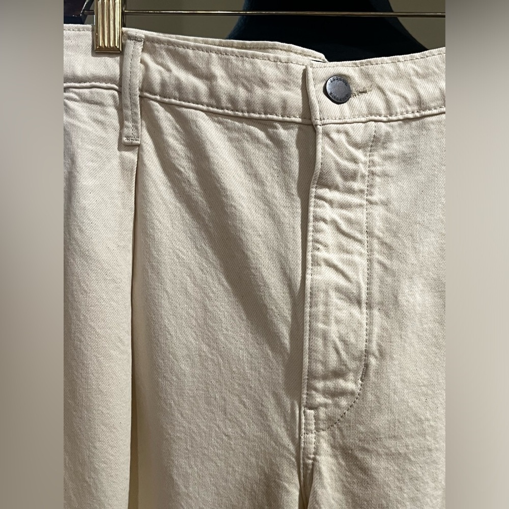 Cream HIGH RISE RELAXED Wide-Leg PREMIUM DENIM by BANANA REPUBLIC SIZE 30 - Picture 6 of 14